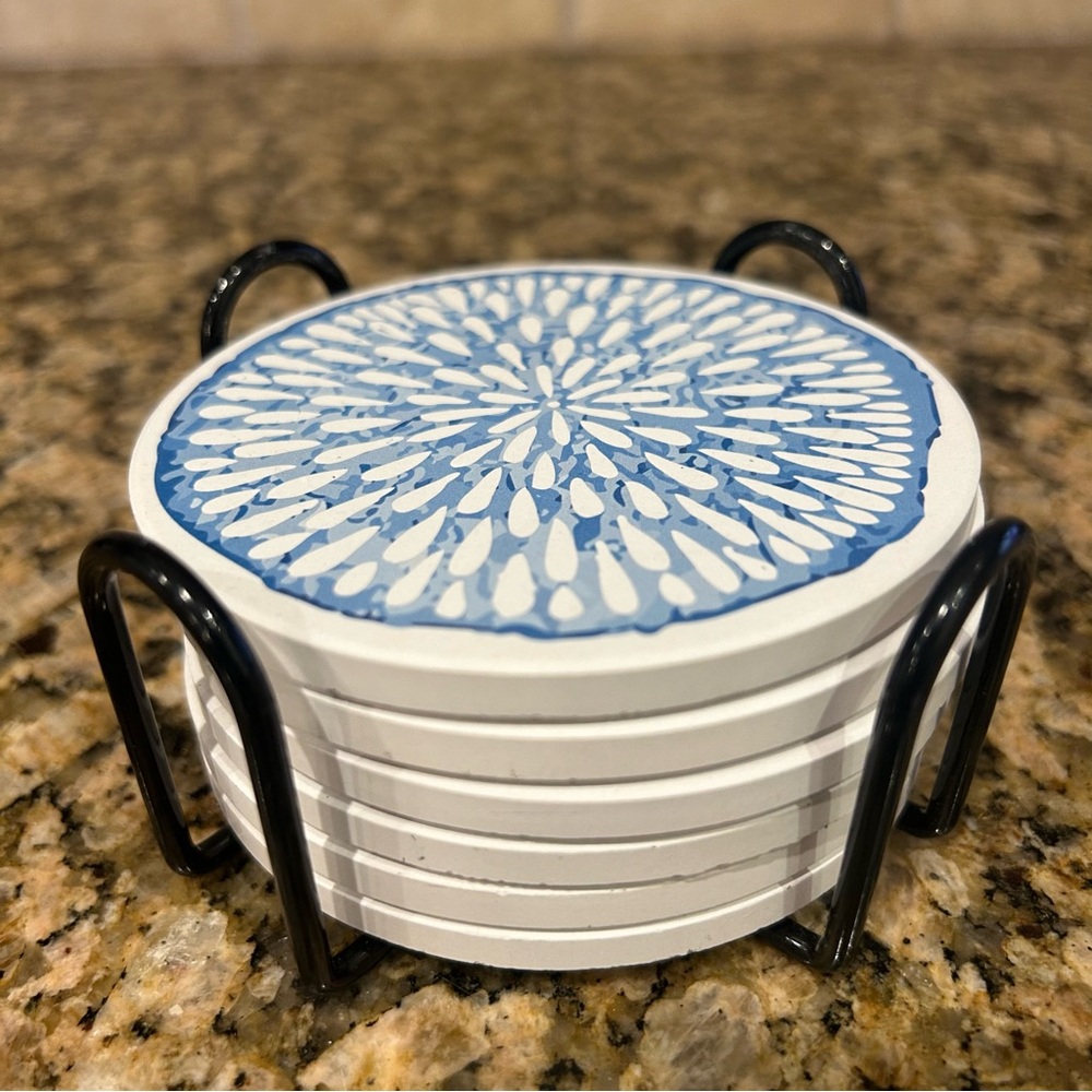 Coasters - Set of 6 by Acme Designs - Absorbent with Cork Base